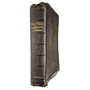 Antique Holy Bible Self Pronouncing Teacher’s Edition Concordia St Louis 1923